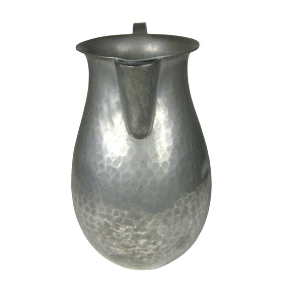 Buenilum Pewter Pitcher Flower Handle 8.25 inches Metal Home Decor DENTS - Picture 5 of 10